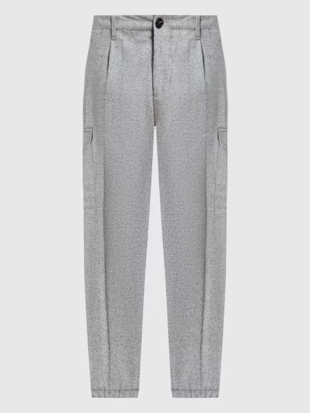 Карго з вовни Brunello Cucinelli сірі