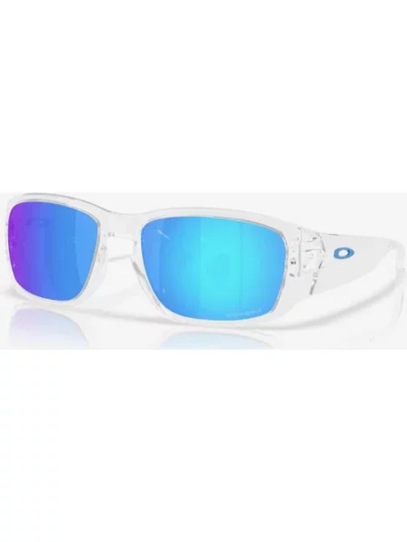Okulary Oakley Tourniquet Polished Clear z soczewkami Prizm Sapphire białe