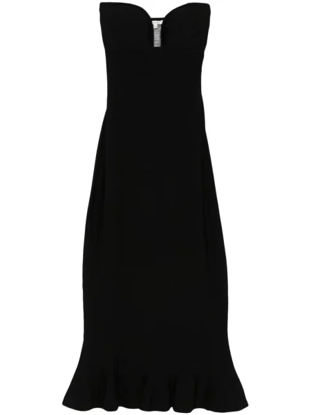 Dzianinowa sukienka midi Nensi Dojaka do kolan garniturowa czarna