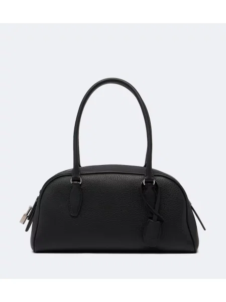 Geantă shopper The Row din piele negru