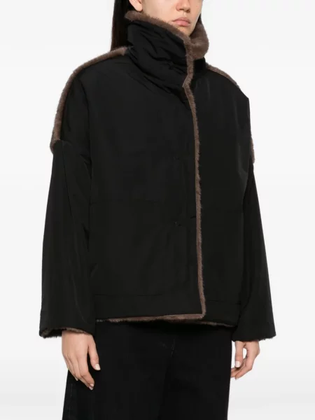 Scurt reversibil palton de blană Collection Privée? cu blană negru