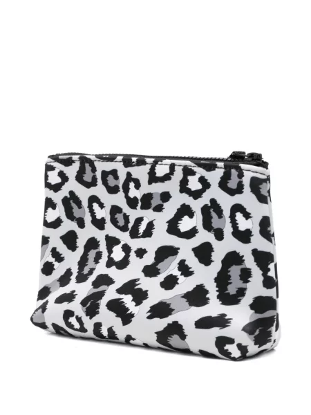 Geantă plic Marc Ellis cu imagine cu model leopard alb