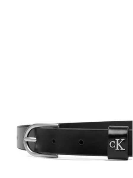 Calvin Klein Nadrágszíj Rounded Buckle Ck Loop fekete