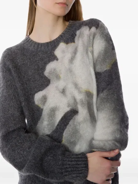 Pulover Alberta Ferretti cu model floral gri