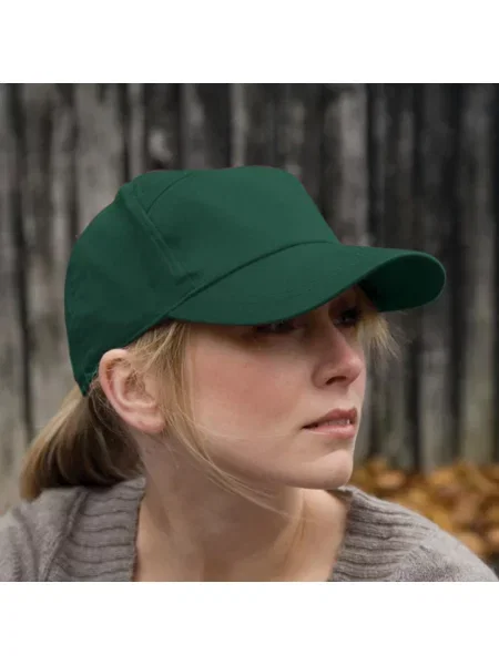 Gładka Czapka Bejsbolówka Unisex zielona