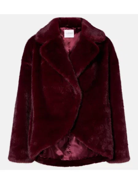 Geacă Velvet de catifea bordo