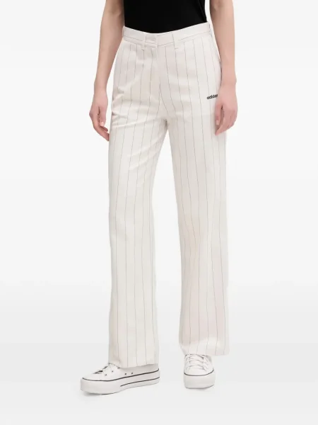 Spodnie cargo Adidas z kapturem z autografem do biegania białe