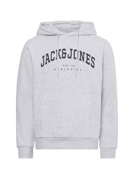Jack & Jones sweter z kapturem JJEcaleb Mężczyźni marmurkowy S szary