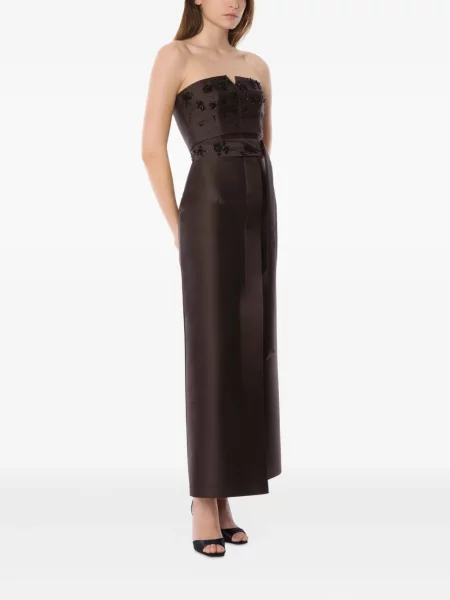 Top Alberta Ferretti cu paiete maro