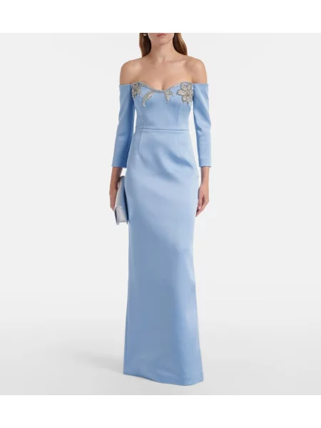 Rochie Rebecca Vallance din satin albastru