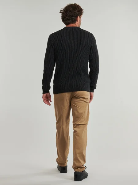 Pletený sveter Jack & Jones lopatkový krk čierna