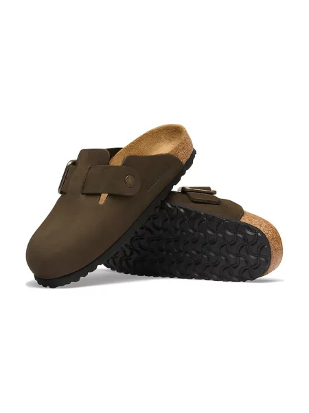 Кожаные мюли Birkenstock с пряжкой