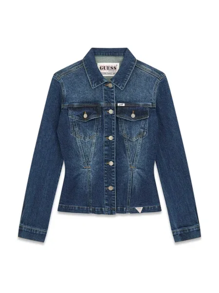 GUESS Originals Geacă de primăvară-toamnă denim albastru