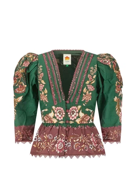 Bluză Farm Rio cu model floral cu imagine verde