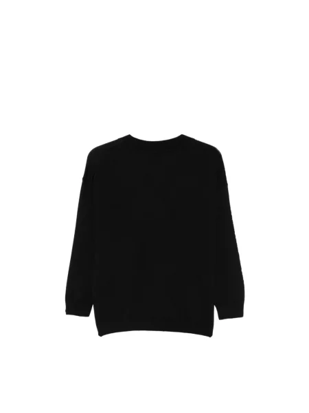 Sweter Alpha Studio z dekoltem w serek czarny