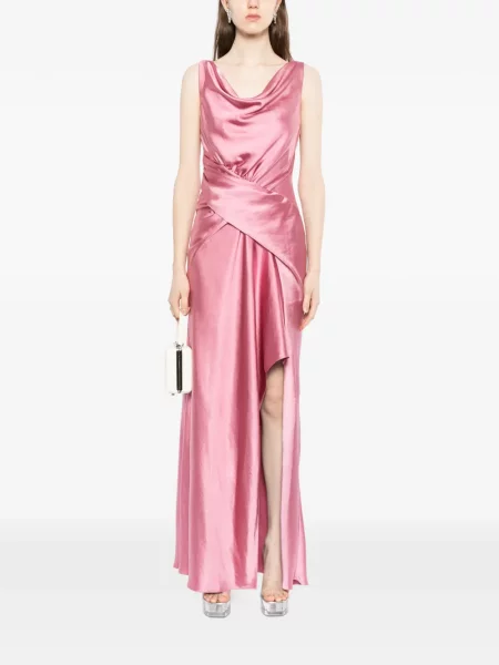 Maxi rochie maxi Amsale drapată de costum roz