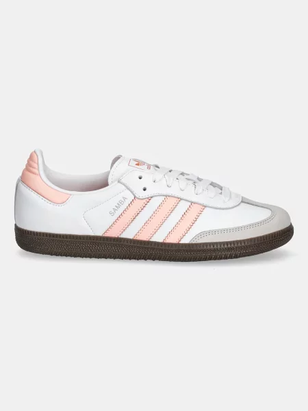 Usnjene superge adidas Originals Samba Og W bela