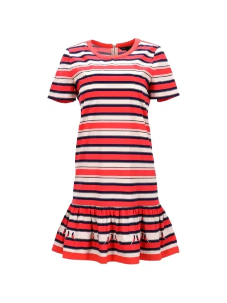 Sukienka Marc By Marc Jacobs w paski garniturowa czerwona