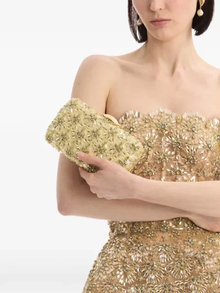 Siuvinėta gėlėta delninukė Oscar De La Renta