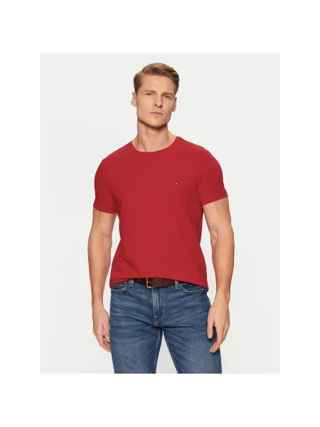 Tommy Hilfiger T-Shirt Slim Fit κόκκινο