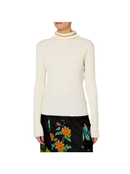 Sweter z golfem Paul Smith wełniany beżowy