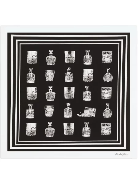 Fular Dolce & Gabbana cu imagine negru