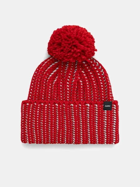 Шапка с вълна Eisbar Ronda Pompon MÜ червено