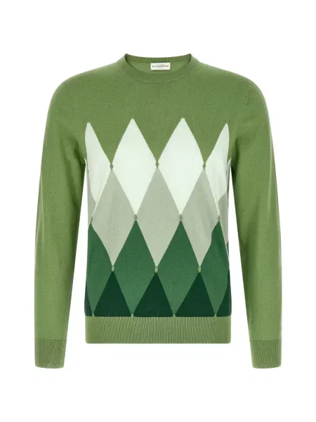 Pulover Ballantyne cu model argyle verde