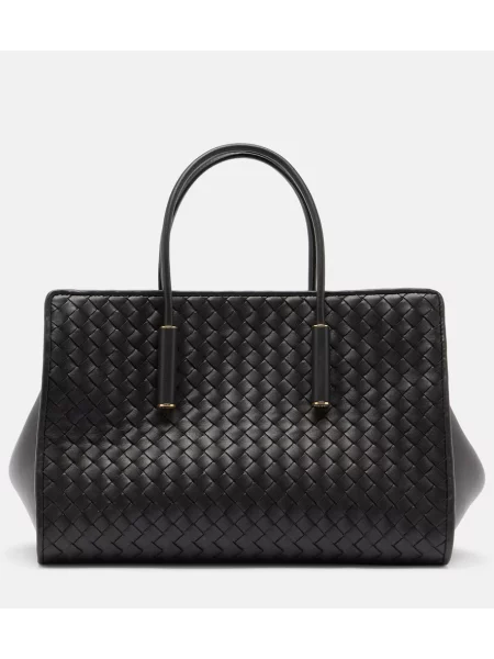 Geantă shopper Bottega Veneta din piele maro
