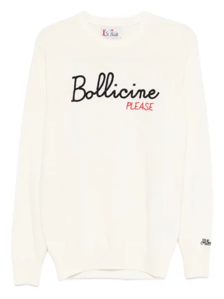 Pulover Mc2 Saint Barth cu broderie alb