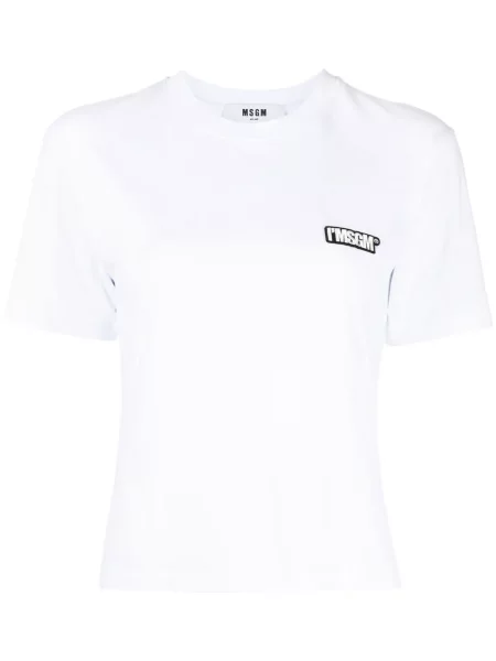Tricou Msgm scurt alb