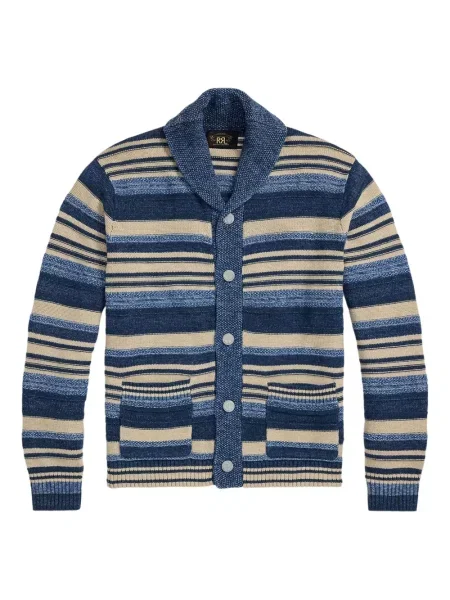 Cardigan Ralph Lauren Rrl cu dungi albastru