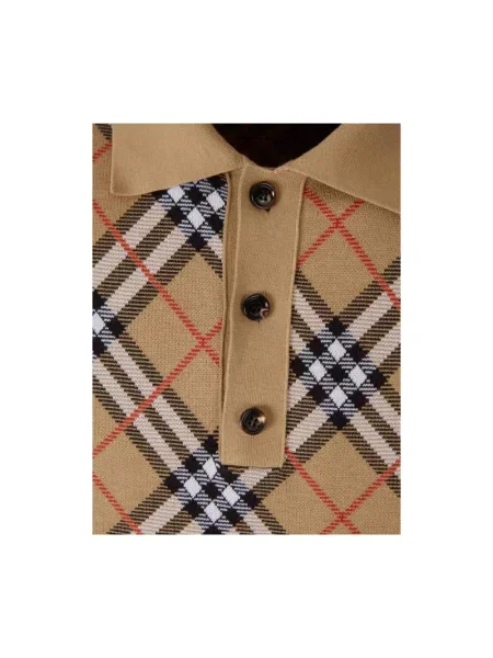 Krótka koszula z krótkim rękawem Burberry z krótkim rękawem beżowa