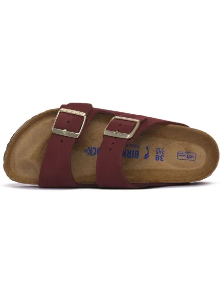 Pantofi BIRKENSTOCK ARIZONA SFB NABOUCK CALZ S roșu