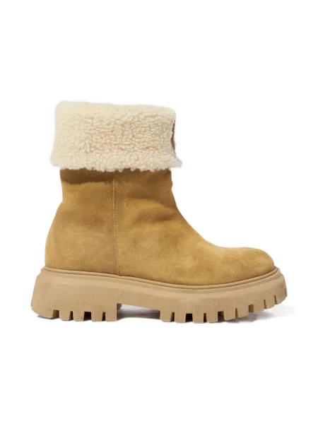 Dětské kotníkové boty Moncler Enfant hnědé
