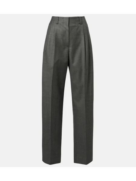 Pantaloni Givenchy cu talie joasă de lână gri