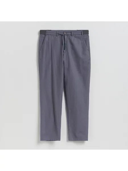 Reserved Chino regular fit nadrág acélkék