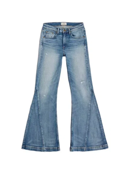 Blugi evazați Antik Denim zdrențuiți evazate albastru