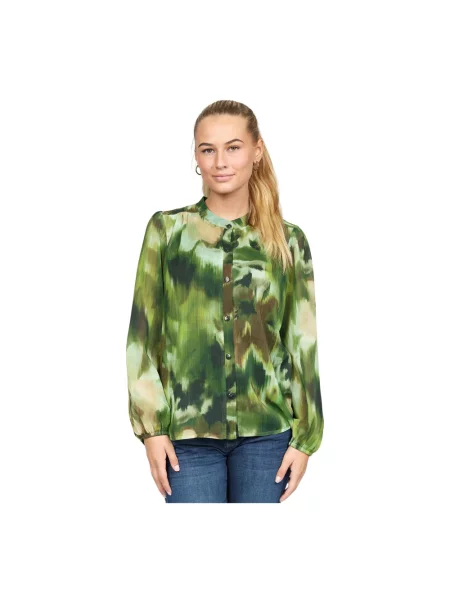 Wielobarwność bluzka 2-biz z falbankami elegancka