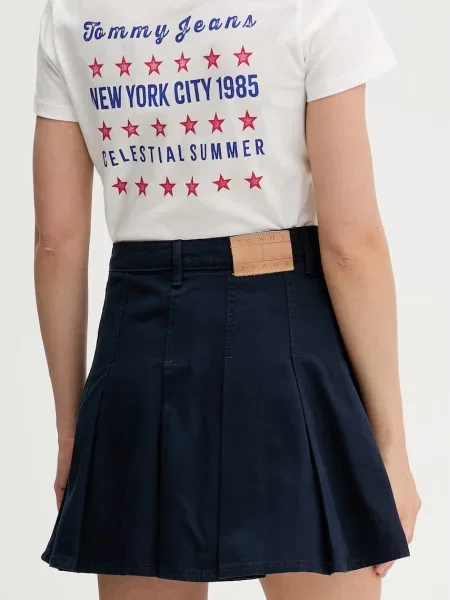 Tommy Jeans spódnica rozkloszowana granatowa