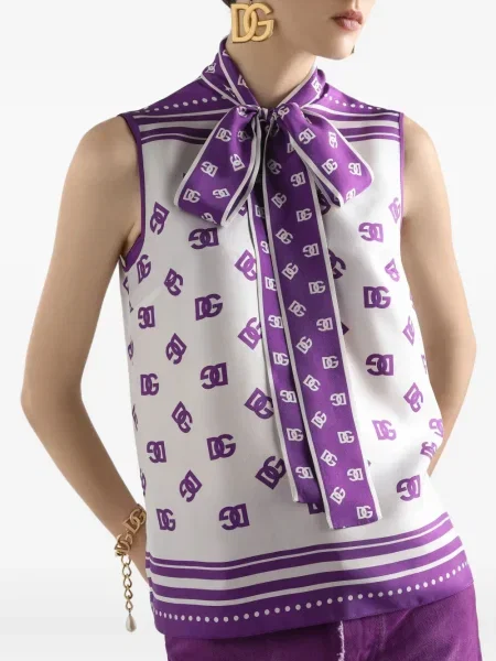 Cămașă Dolce & Gabbana de mătase alb