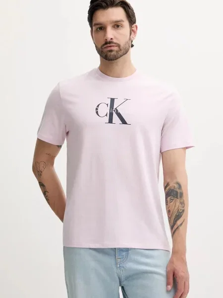 Calvin Klein Jeans T-shirt Ανδρικό ροζ