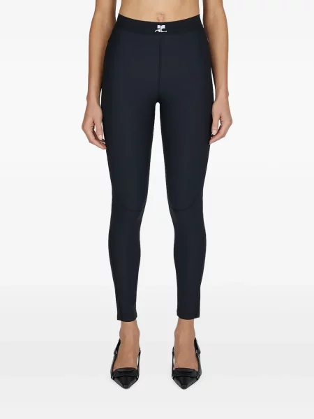 Leggings Courreges cu autograf negru