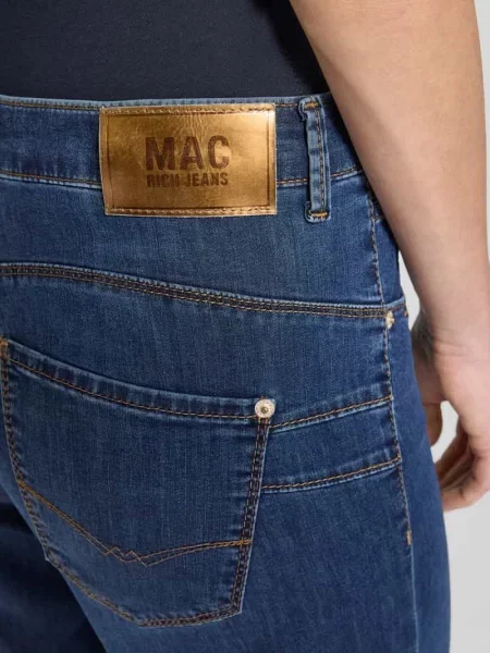 Jeansy z szerokimi nogawkami i 5 Mac granatowe