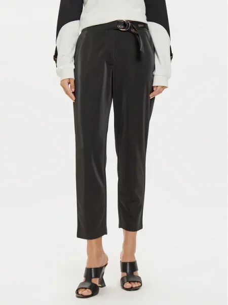 Hlače iz tkanine Liu Jo Sport črna