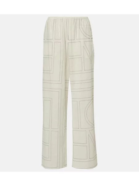 Szerokie spodnie Toteme białe