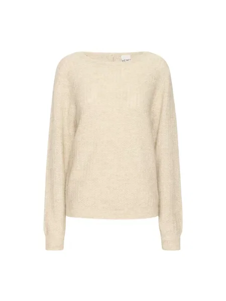 Sweter Ichi wełniany beżowy