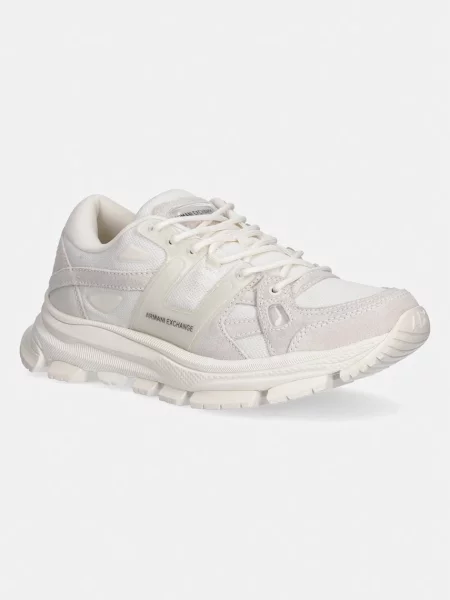 Armani Exchange sneakersy beżowe