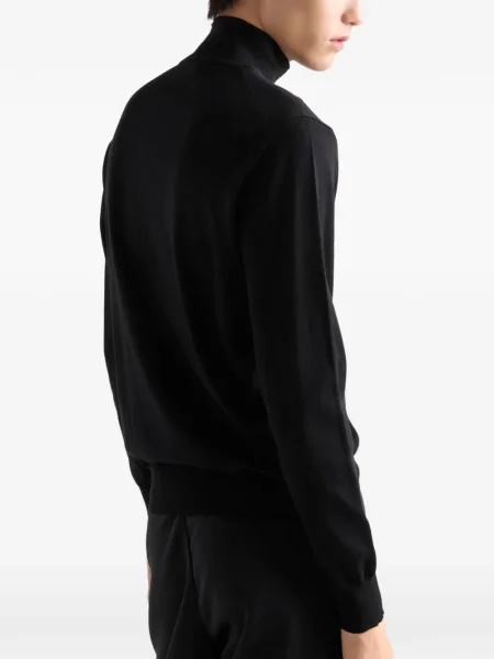 Haftowany golf golf Prada czarny