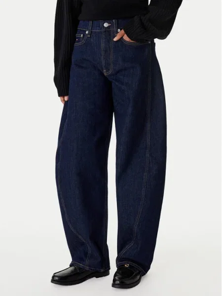 Tommy Jeans Džínsy Ella Tmavomodrá Barrel Fit